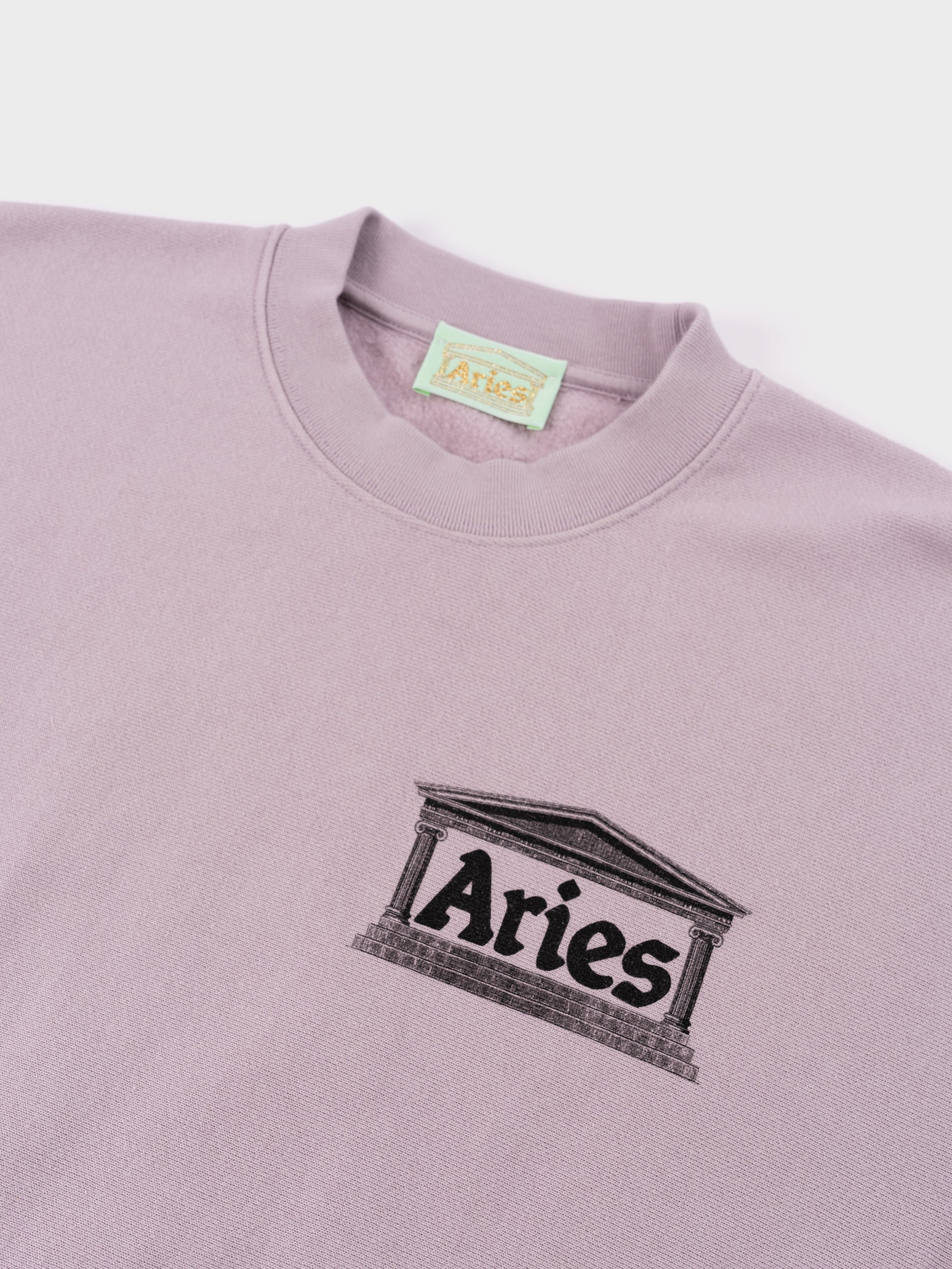 Aries Aged Premium Temple Sweatshirt - Lilac