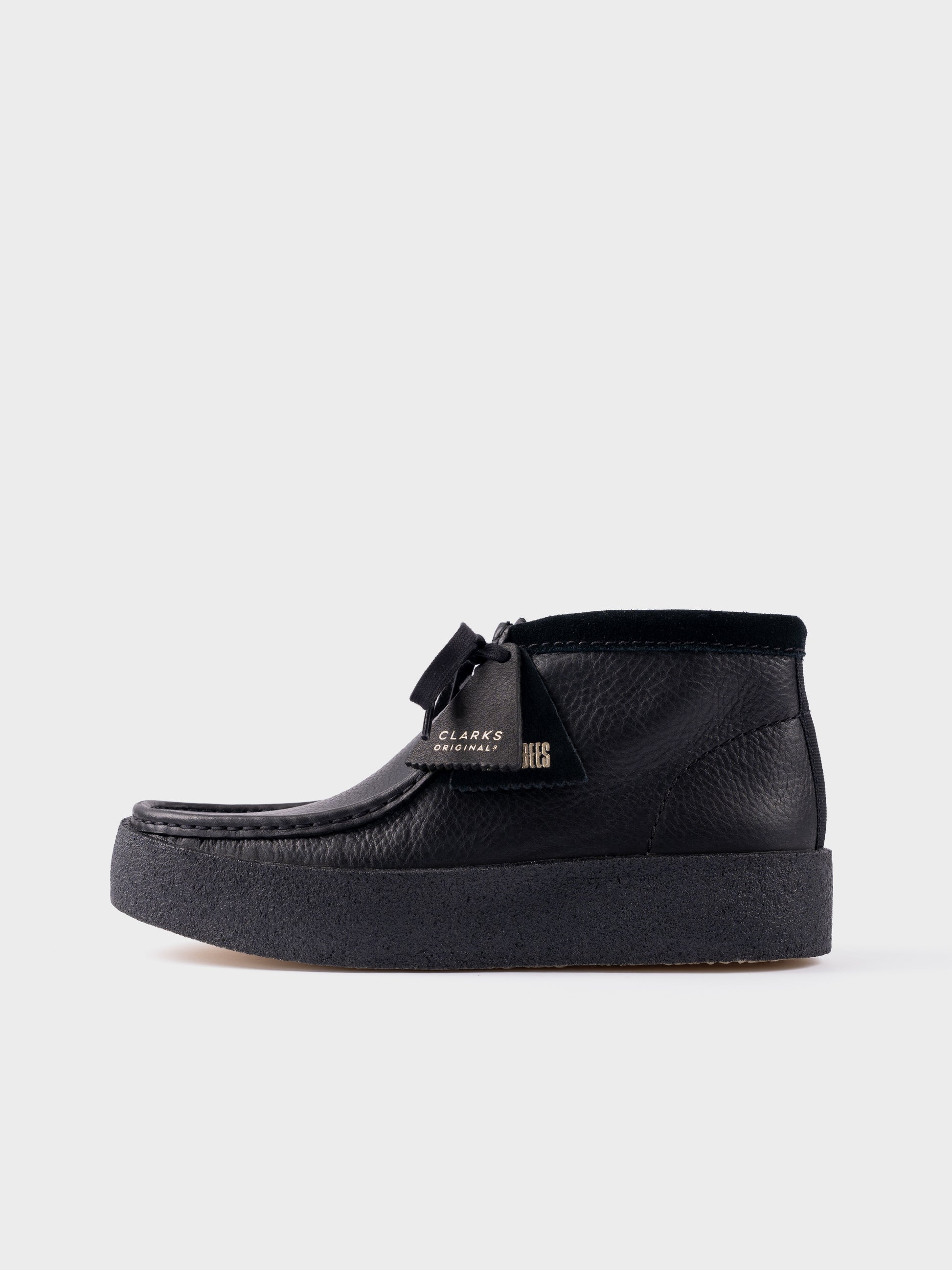 Clarks Originals Wallabee Cup Boots - Black Leather