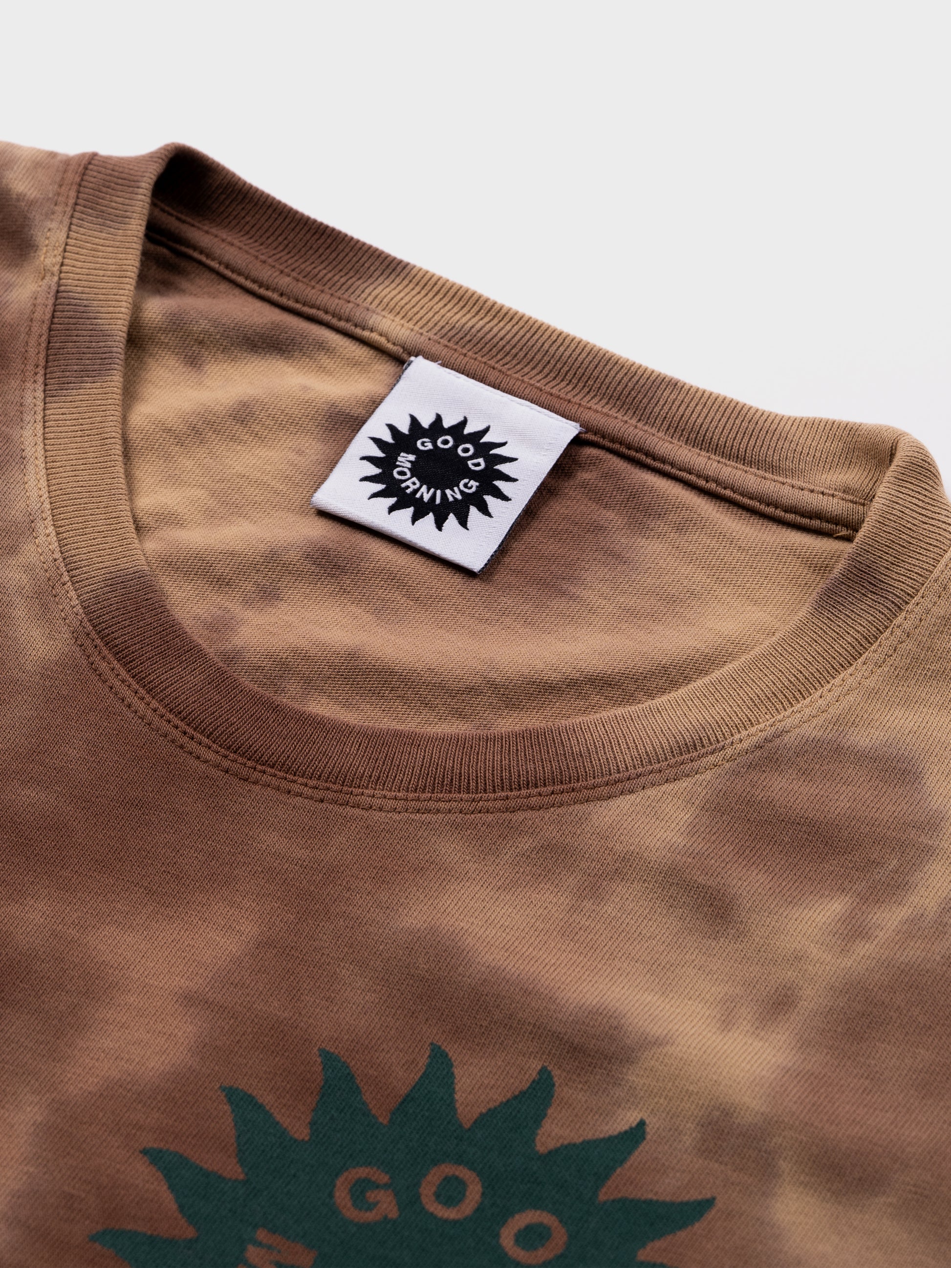 Good Morning Tapes Sun Logo SS T-Shirt - Earth Dye