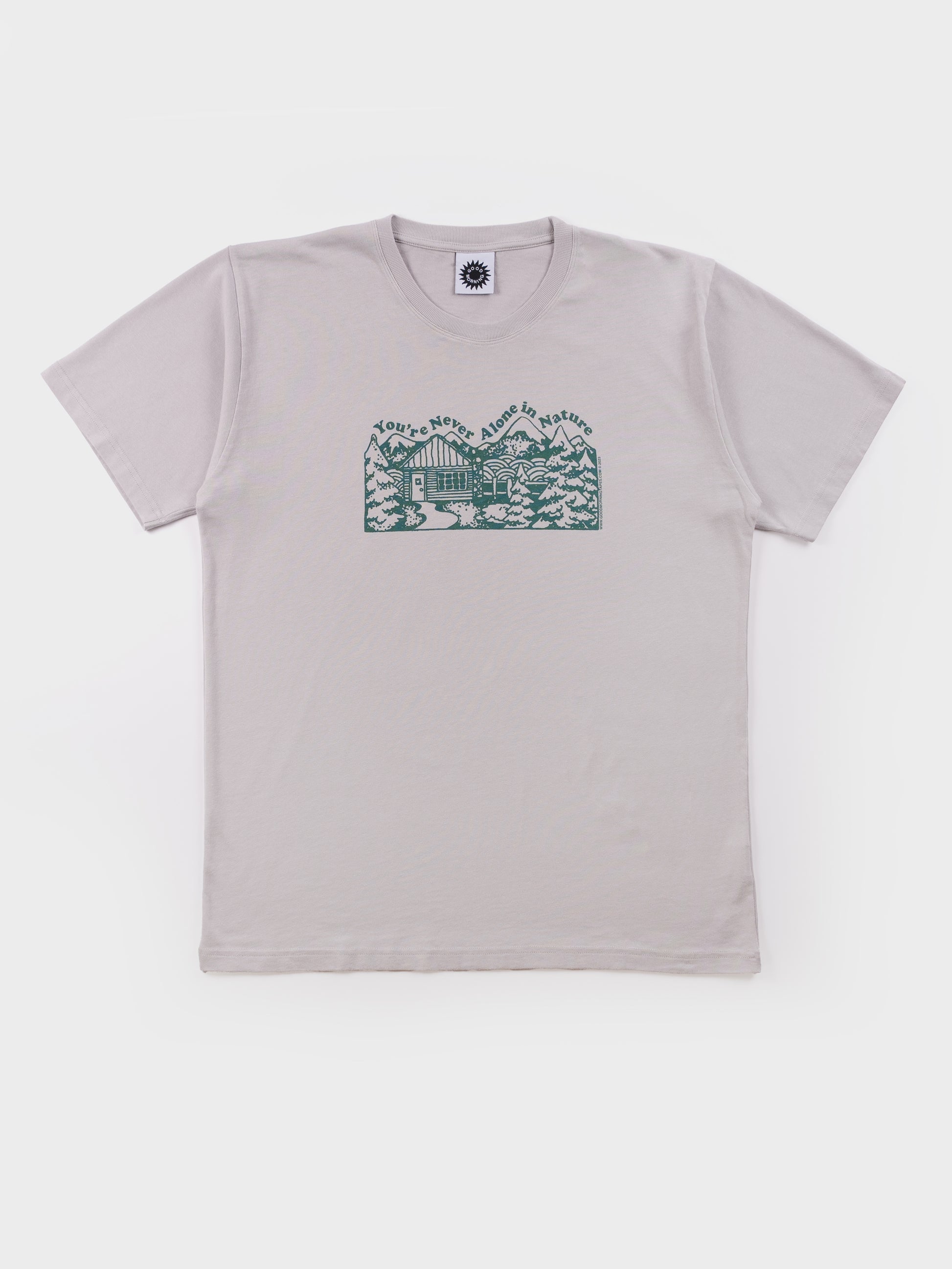 Good Morning Tapes You're Never Alone in Nature SS T-Shirt - Stone