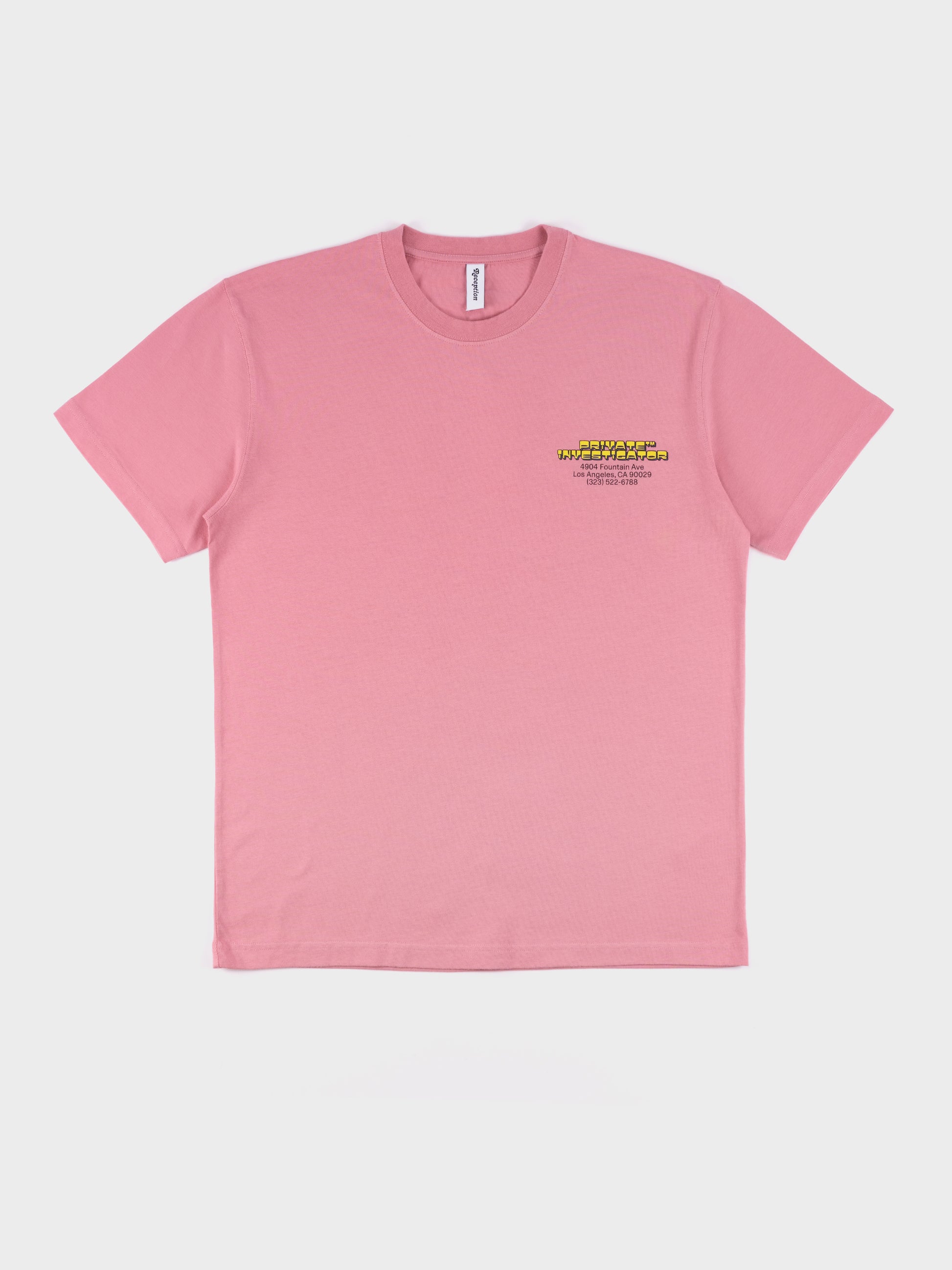 Reception Investigator SS T Shirt - Dusty Pink