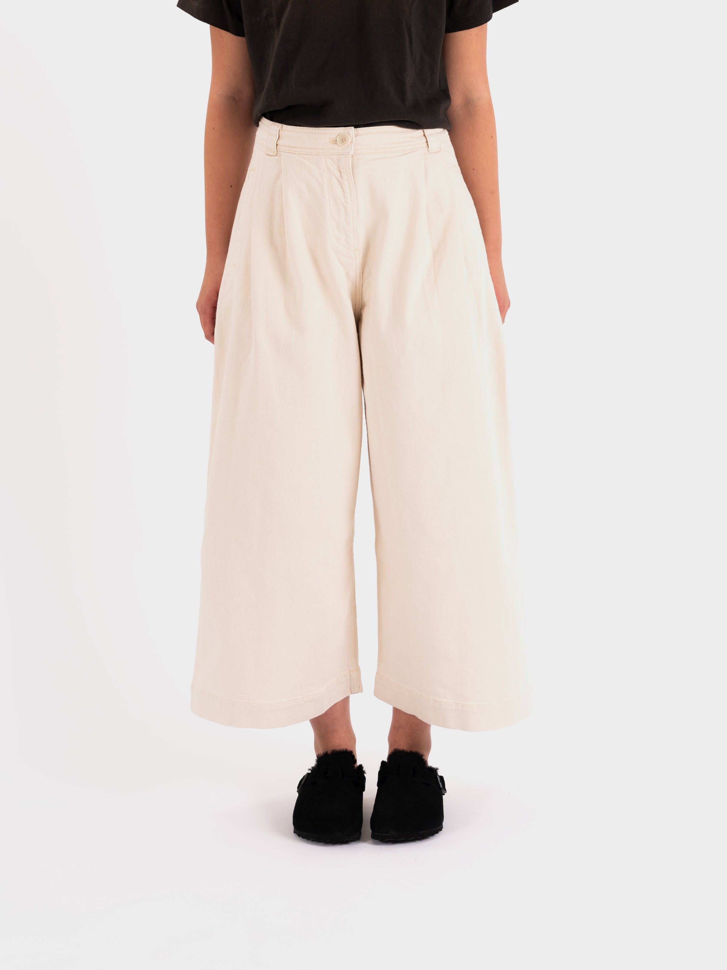 TOAST Pleat Front Trousers - Ecru Denim – Seven Stones