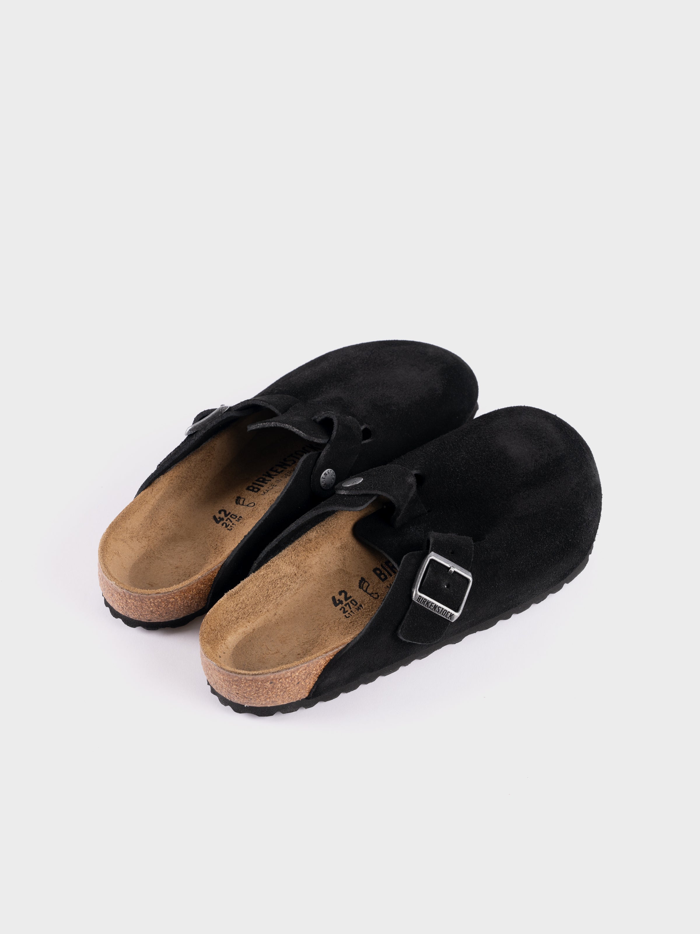 Birkenstock Boston BS - Black Suede – Seven Stones