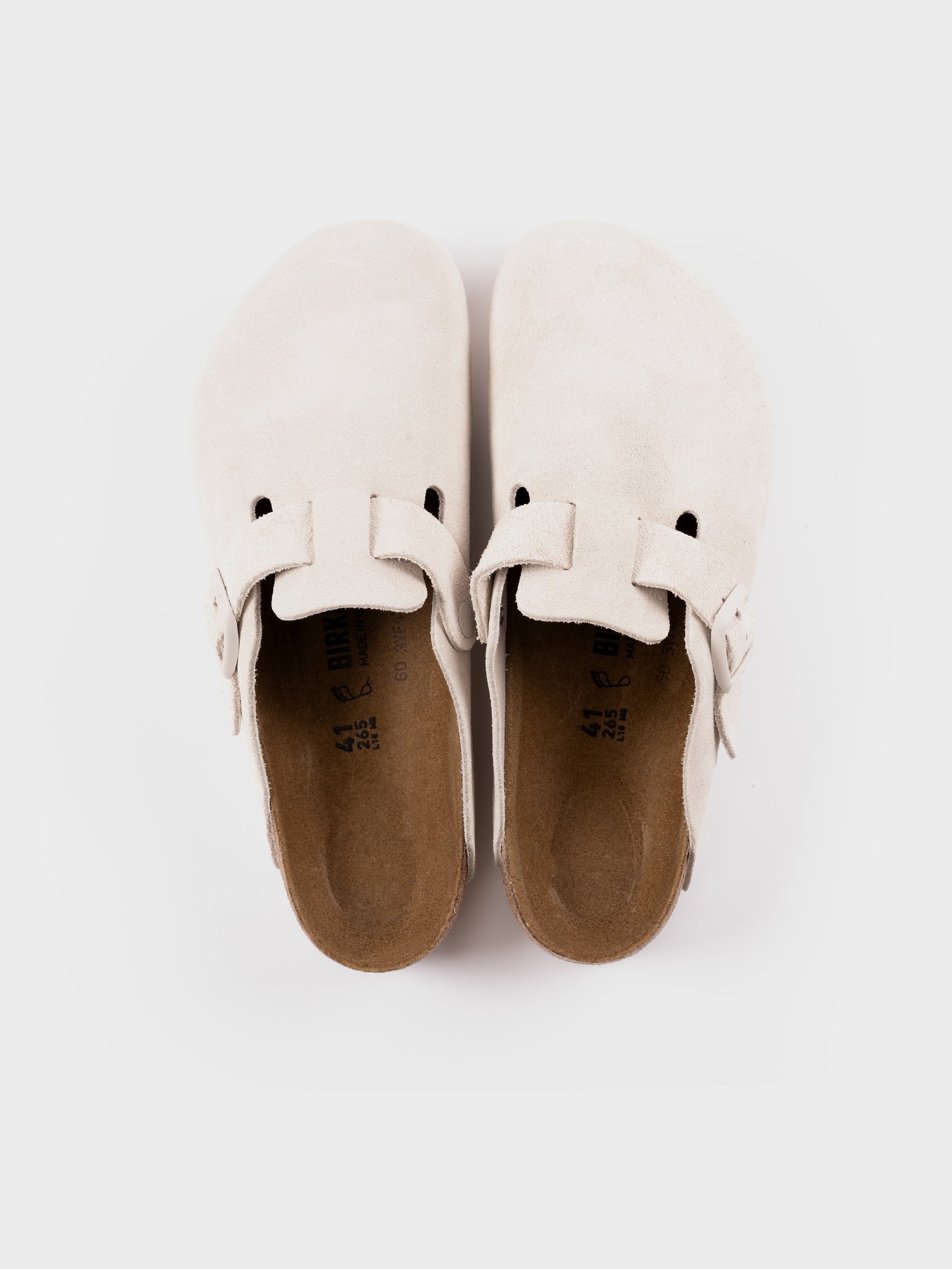 Birkenstock Boston - Modern Suede / Antique White