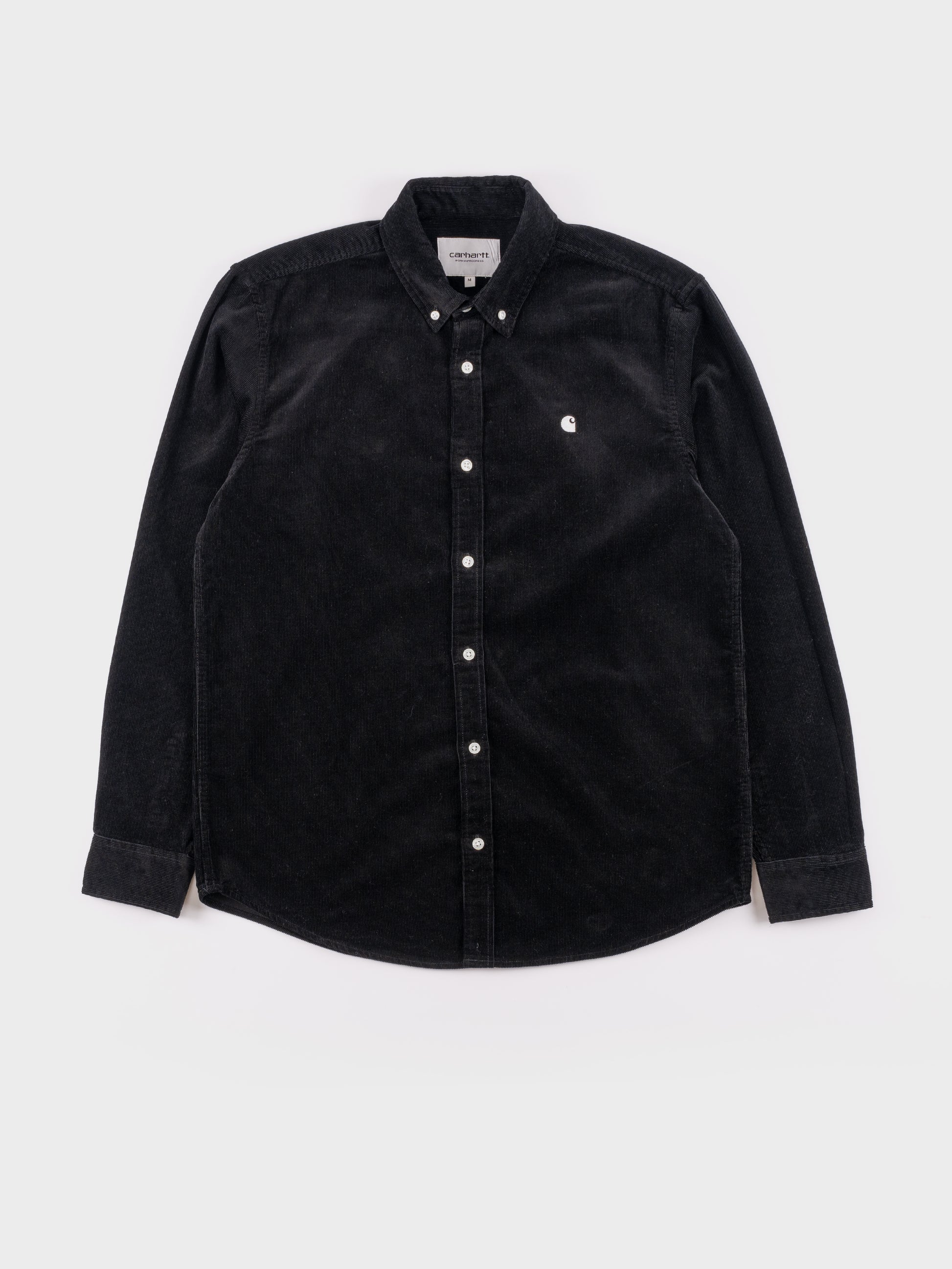 Carhartt LS Madison Fine Cord Shirt - Black/Wax