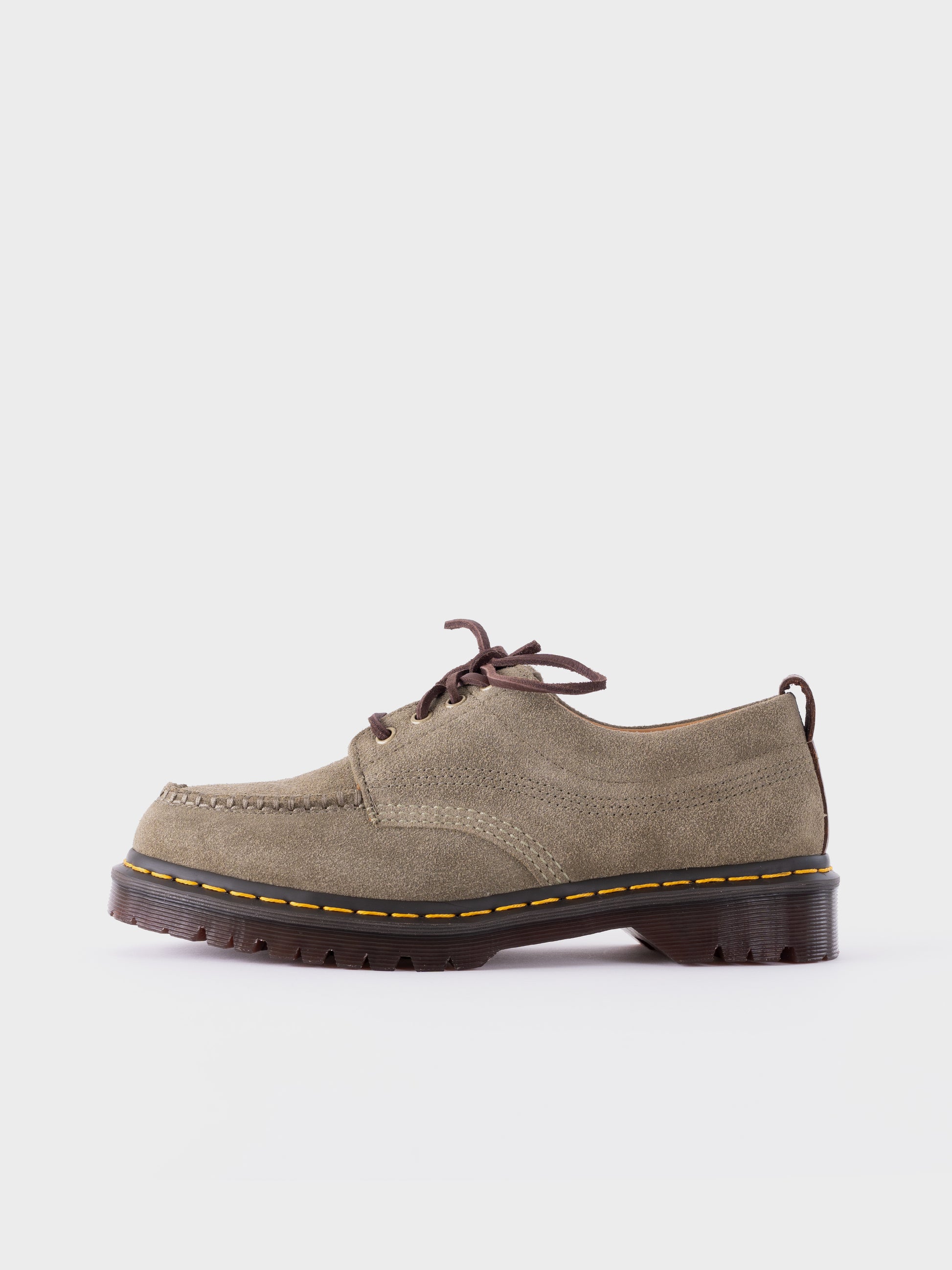 Dr Martens Lowell Suede Moc Toe - Olive/Dark Brown