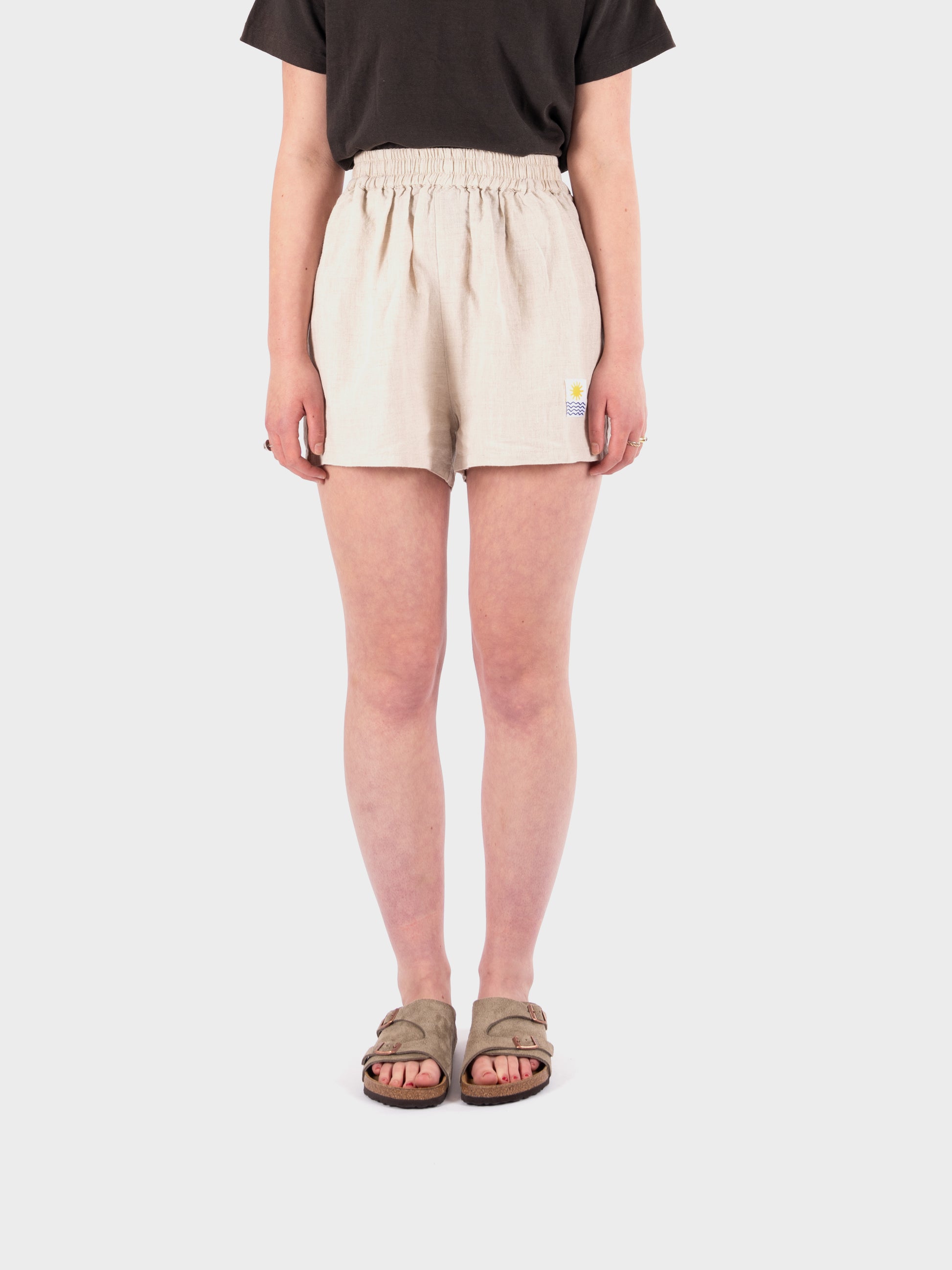 L.F Markey Basic Linen Shorts - Cream