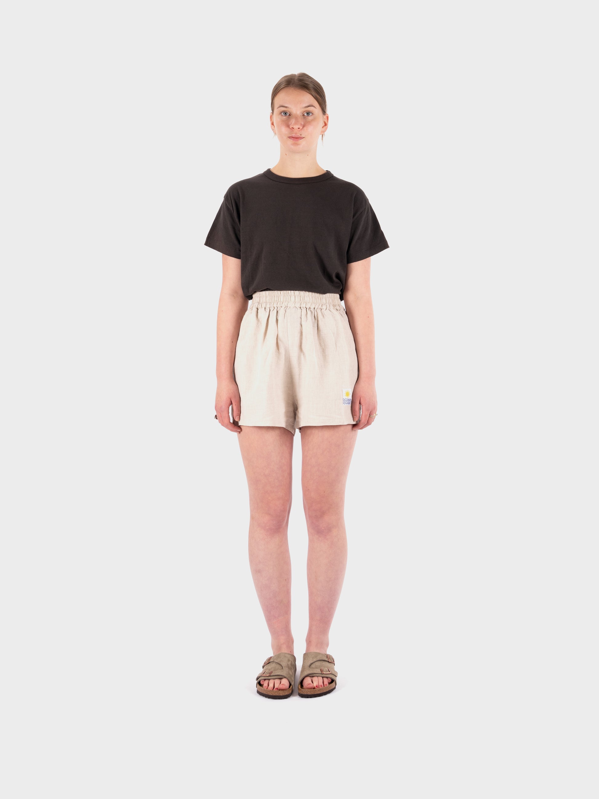 L.F Markey Basic Linen Shorts - Cream