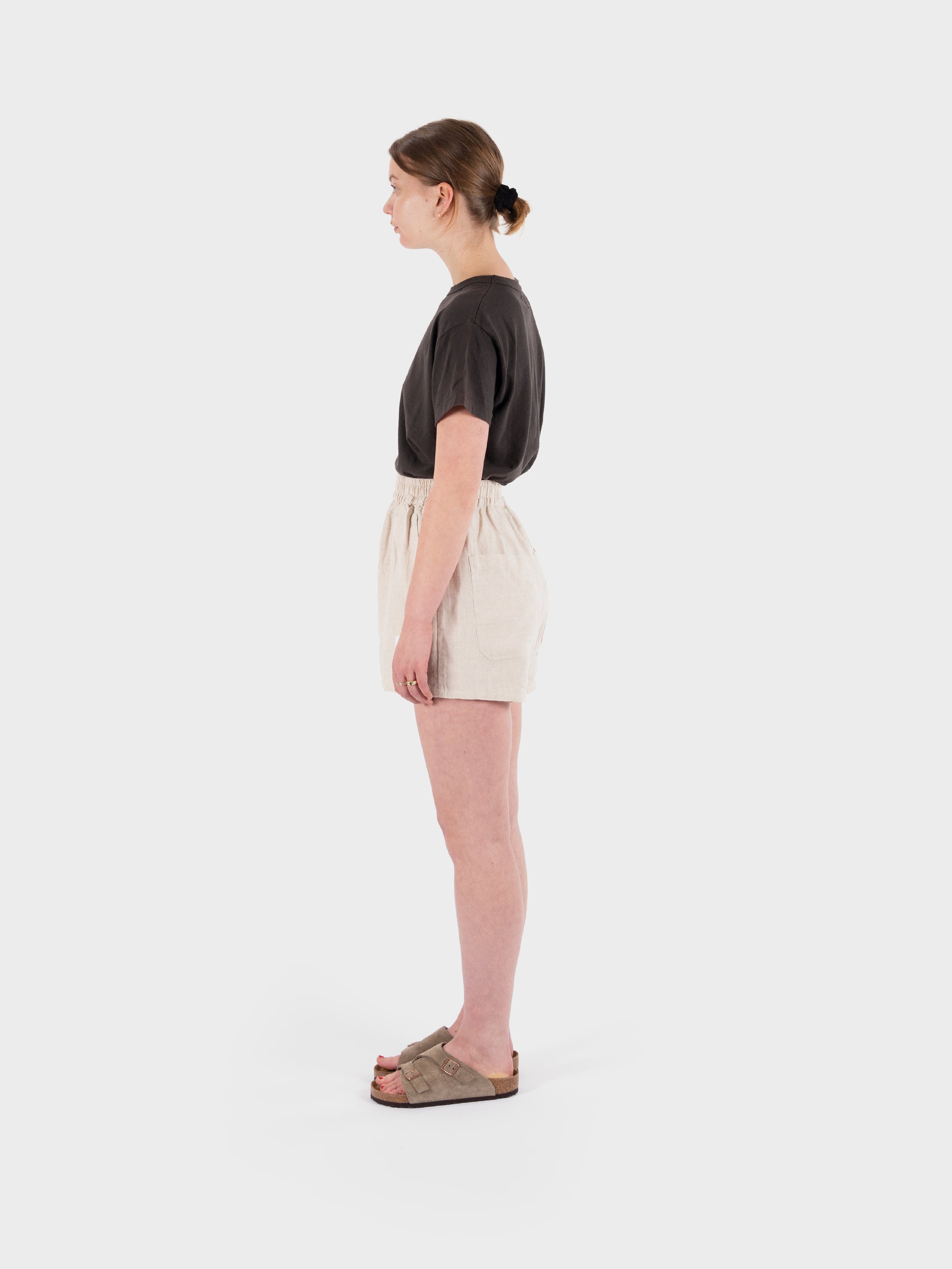 L.F Markey Basic Linen Shorts - Cream