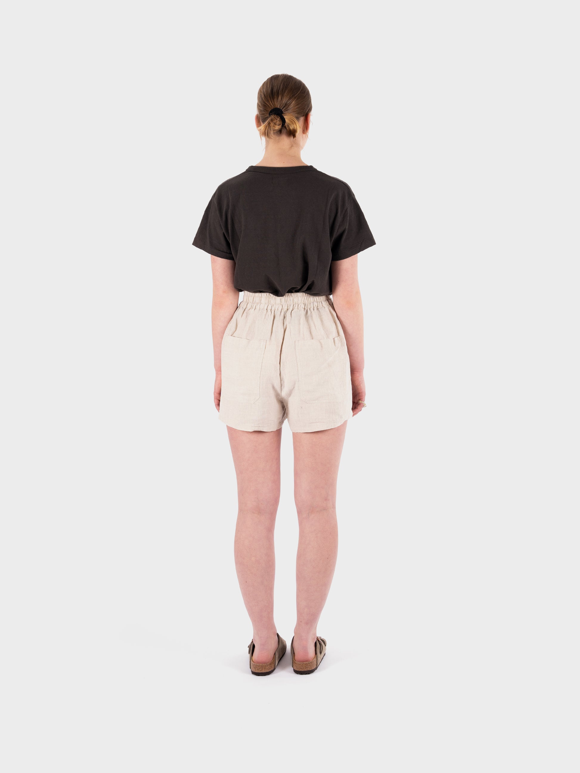 L.F Markey Basic Linen Shorts - Cream