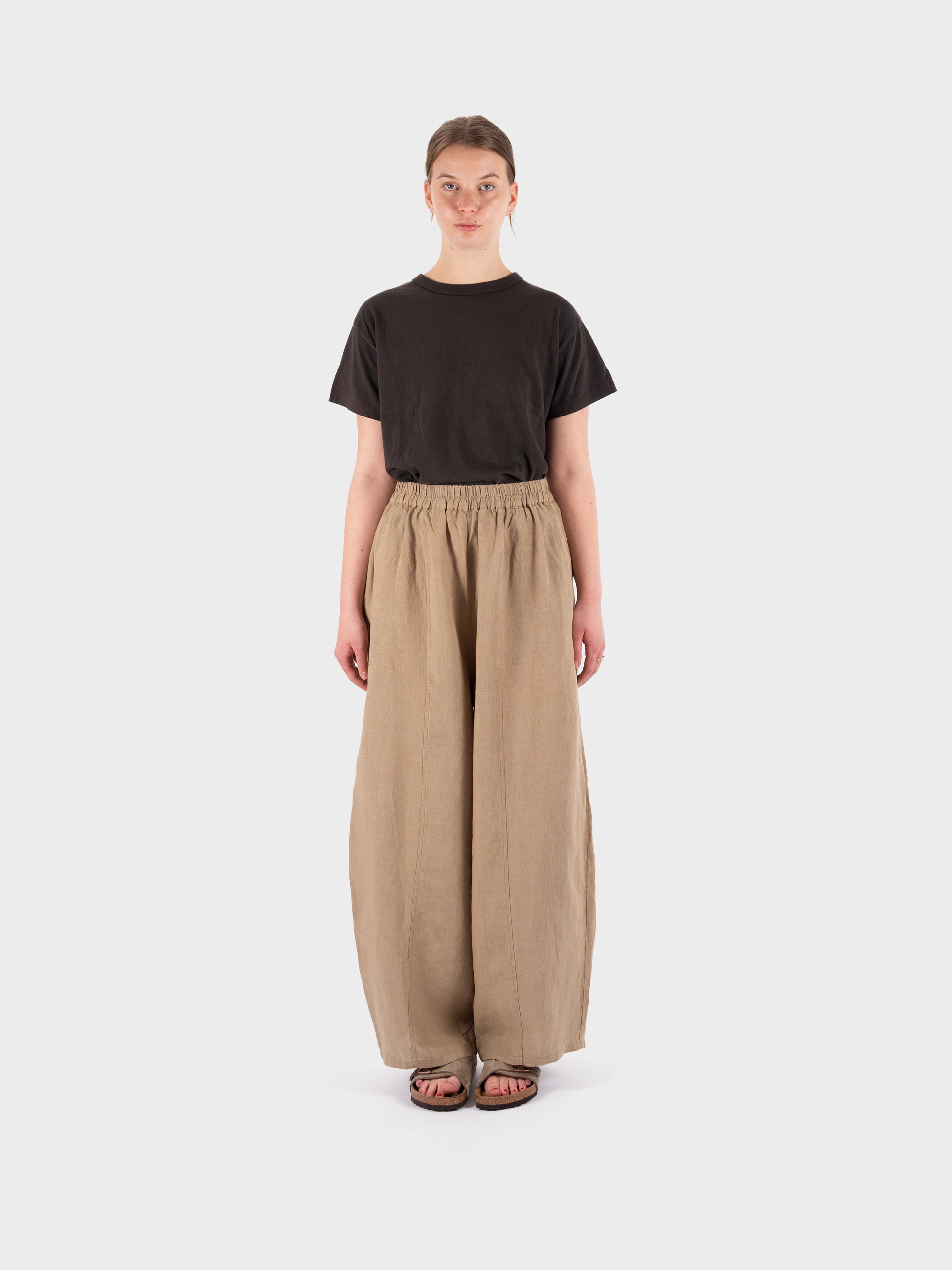 L.F Markey Basic Linen Trouser - Stone