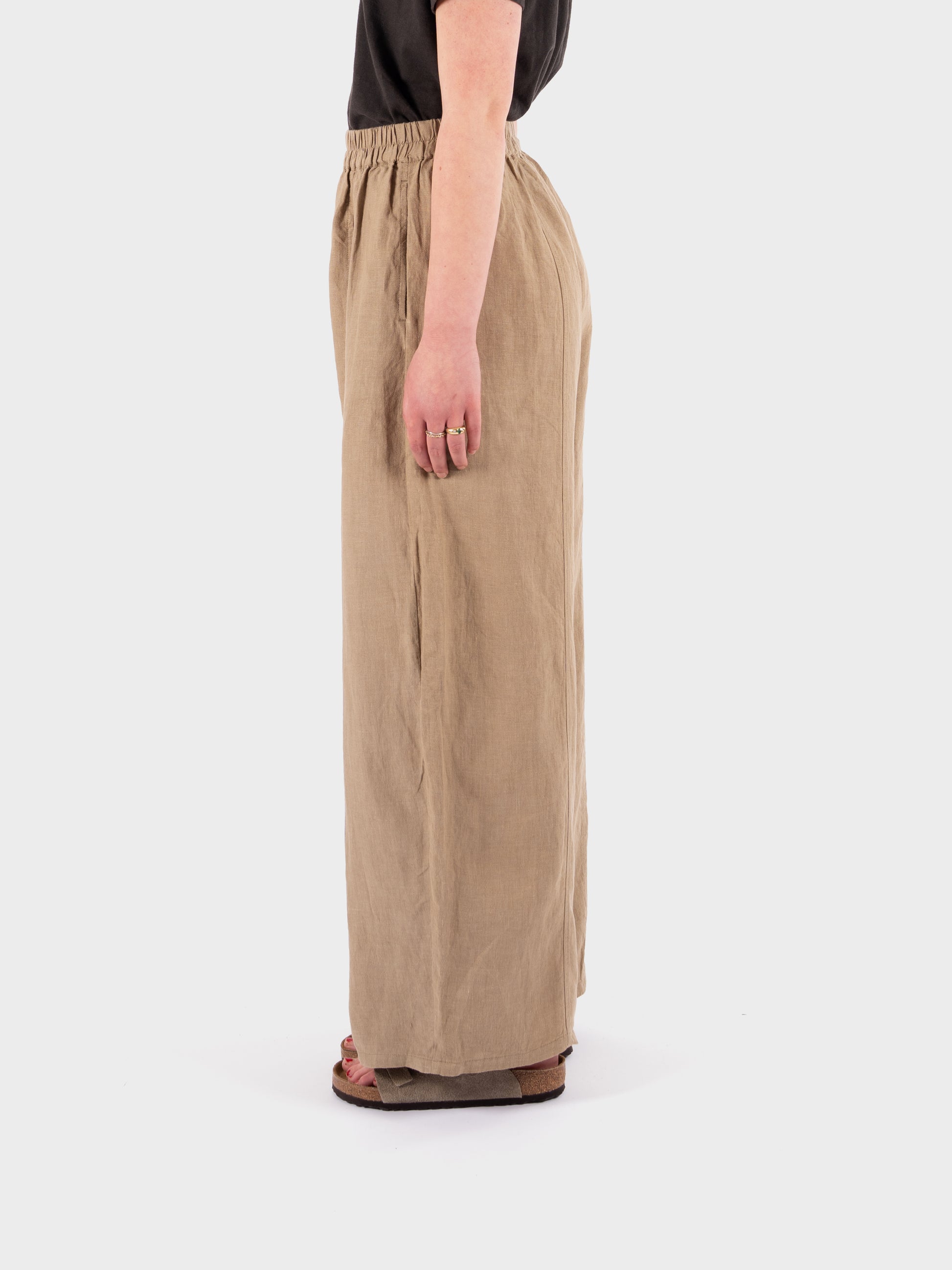 L.F Markey Basic Linen Trouser - Stone