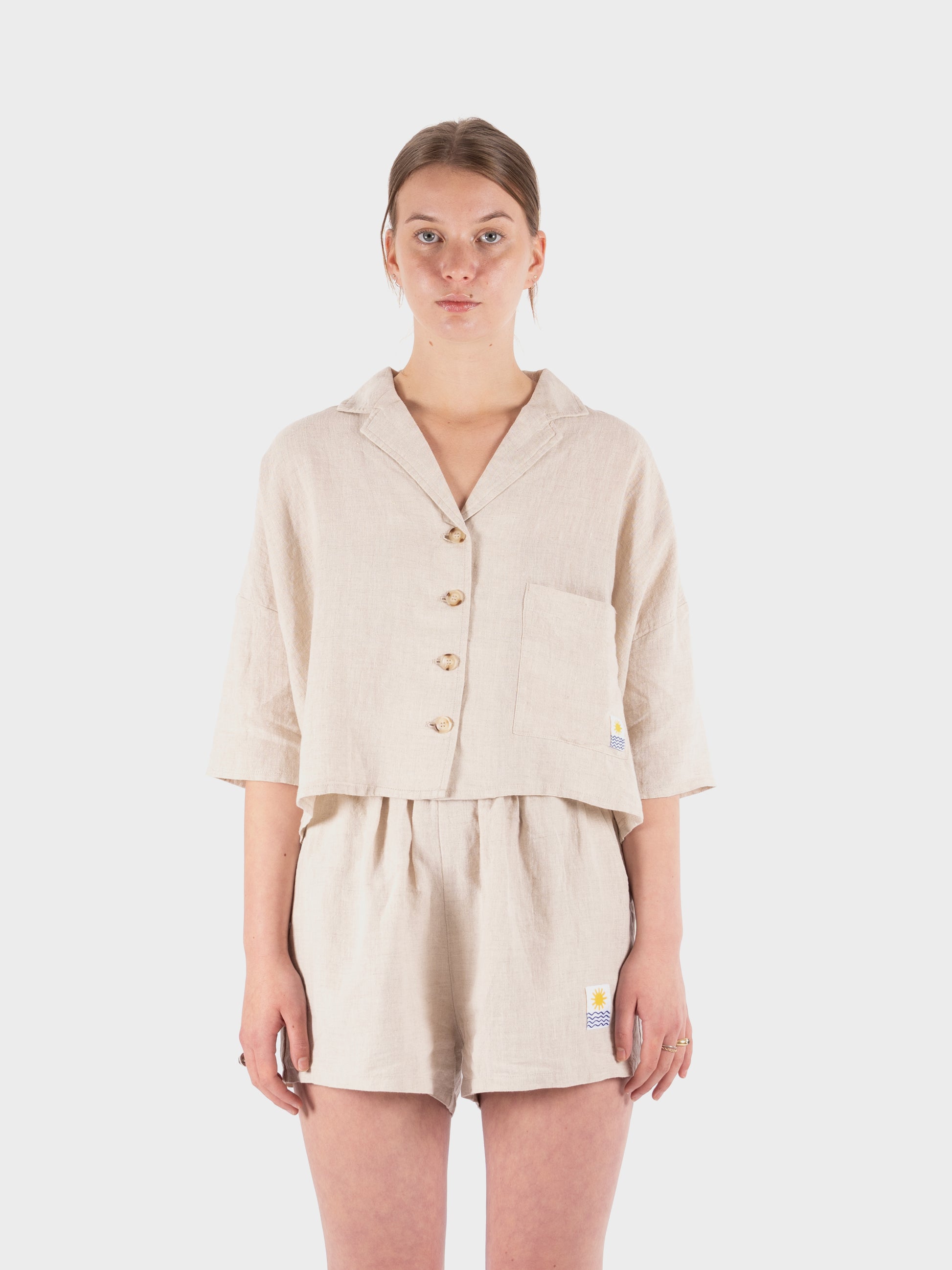 L.F Markey Maxim Linen Shirt - Cream