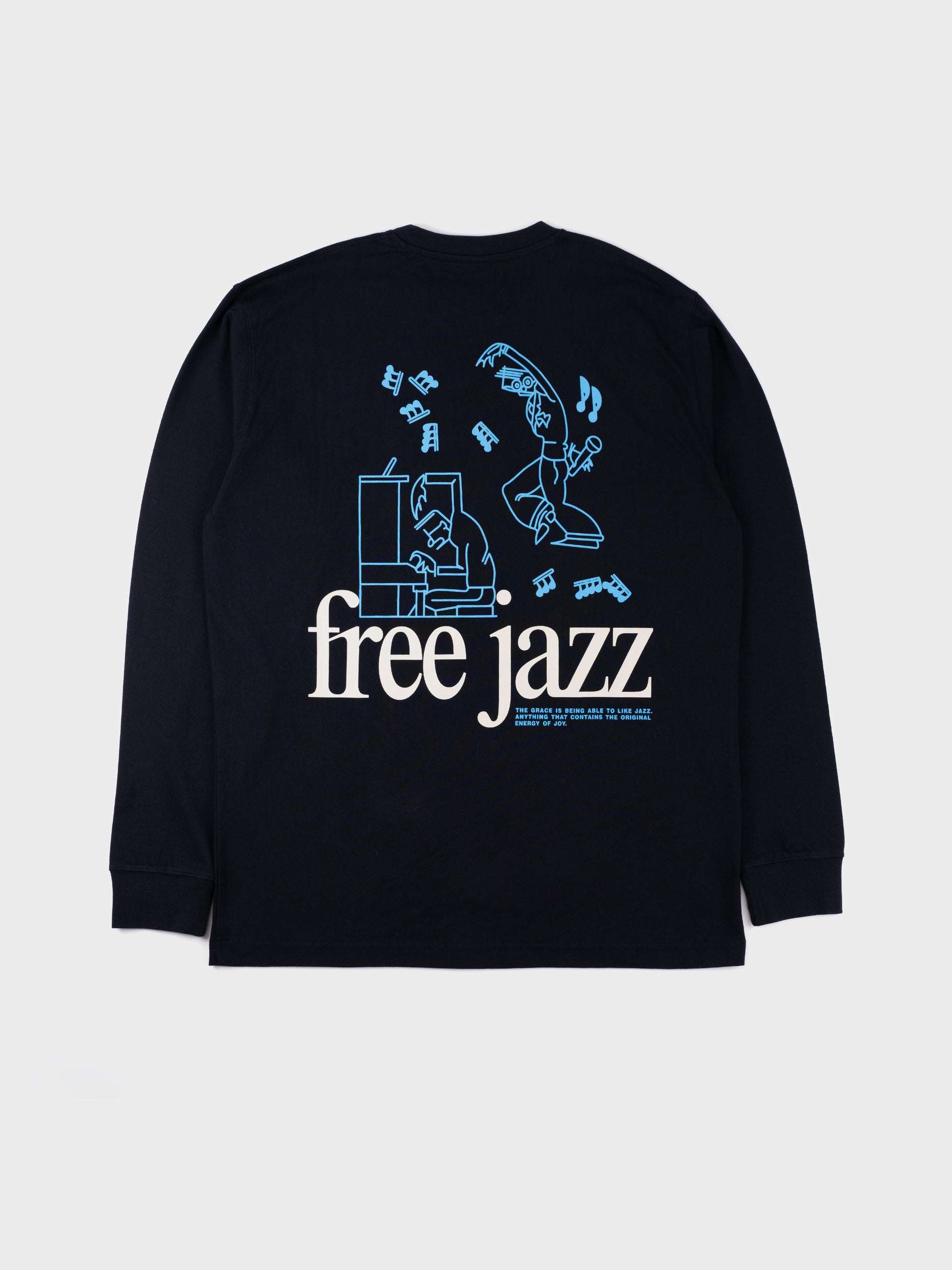 Reception Jazz LS T Shirt - Dark Navy