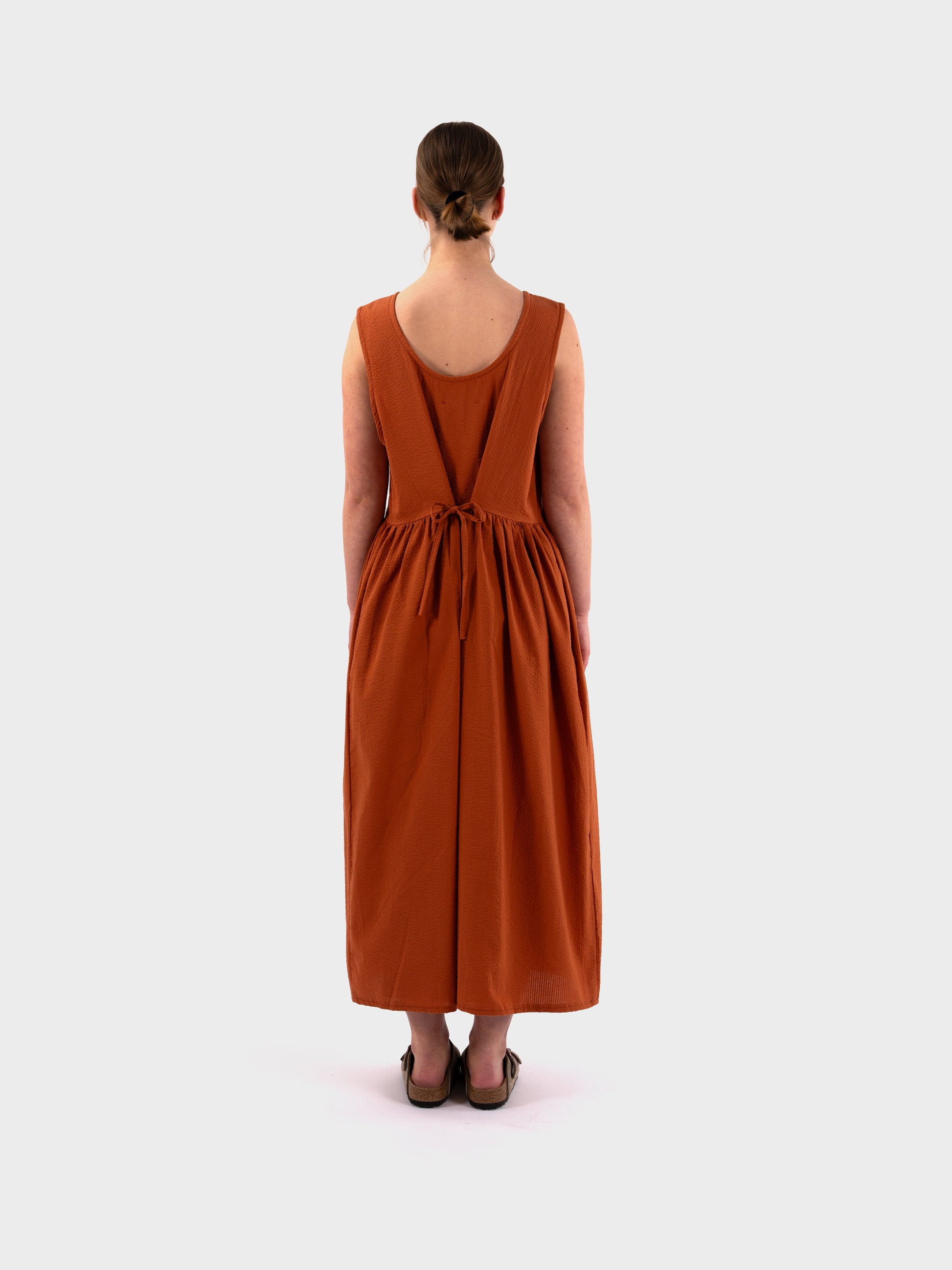 Kate Sheridan Tie Tuck Maxi Dress - Rust