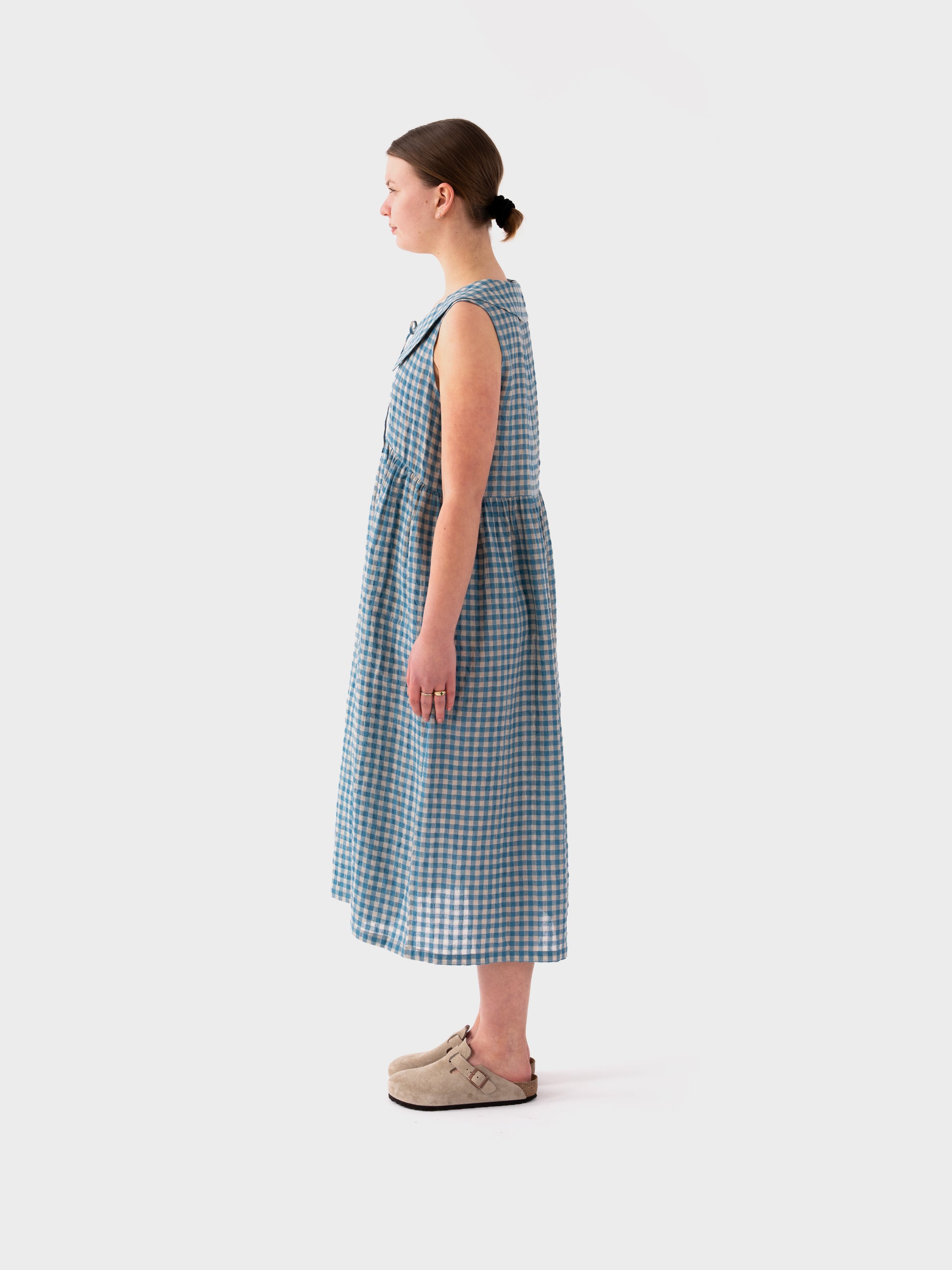 Sideline Nancy Dress - Blue Check