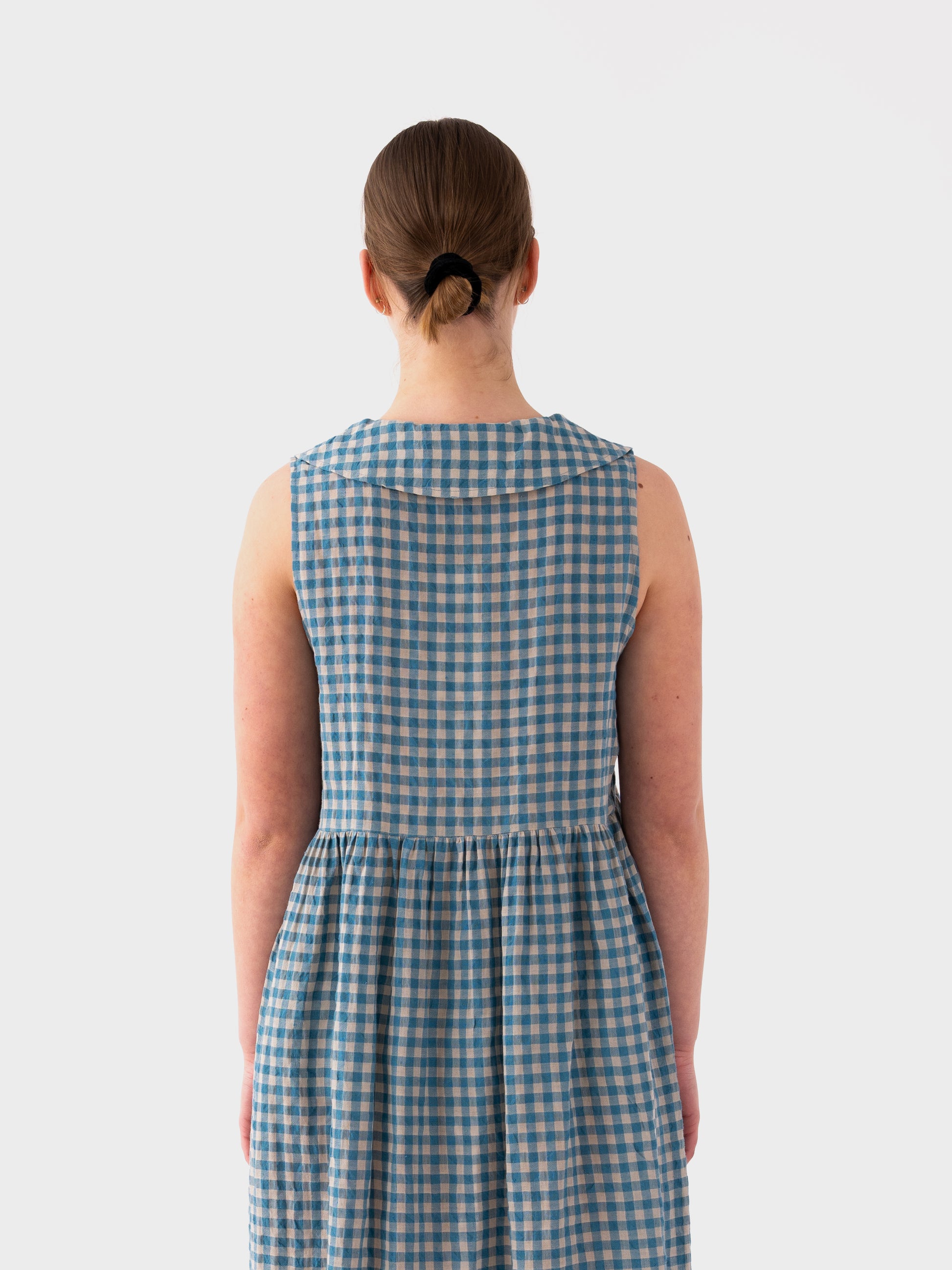 Sideline Nancy Dress - Blue Check