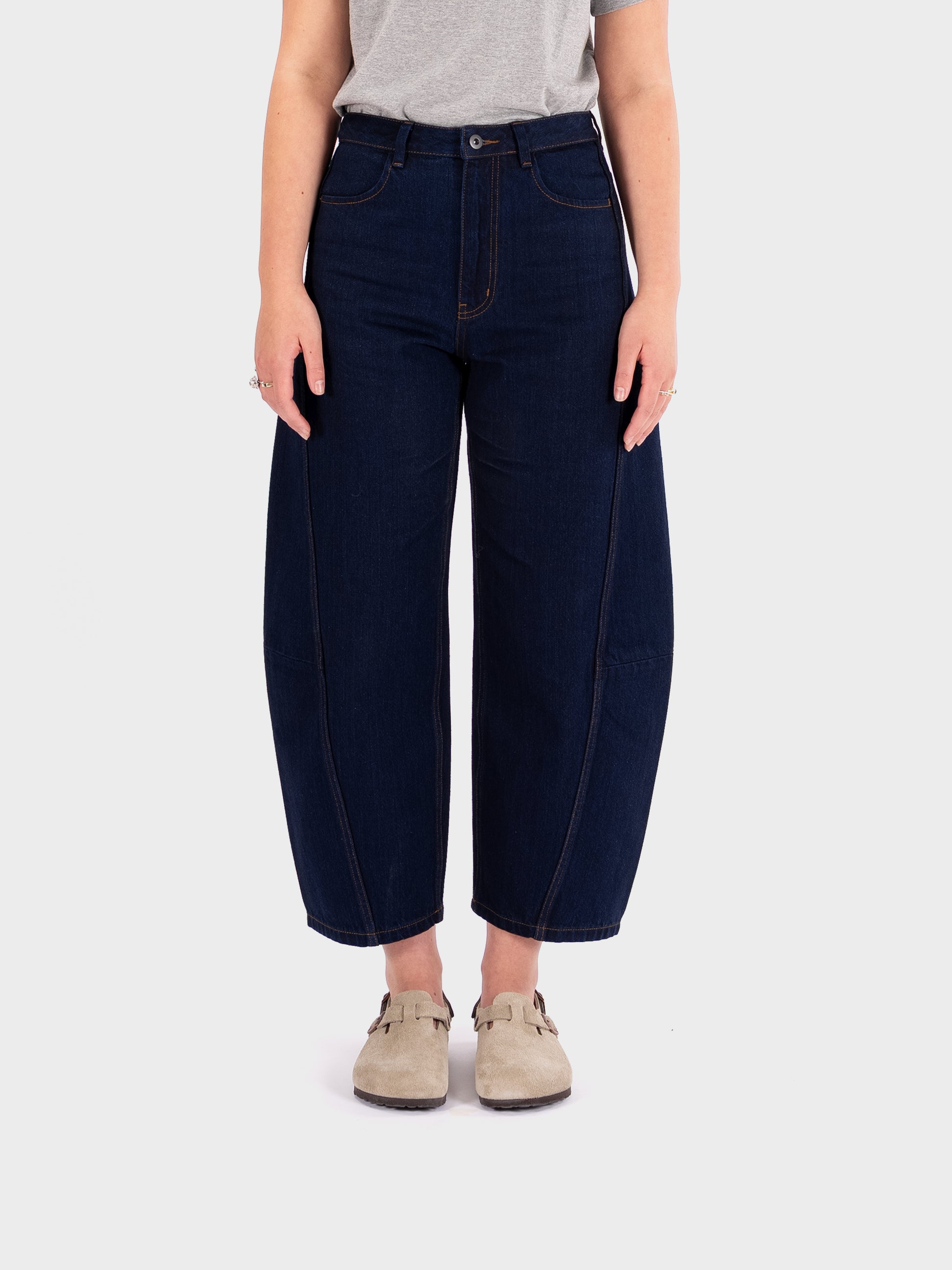 TOAST Twisted Seam Japanese Denim Trousers - Indigo