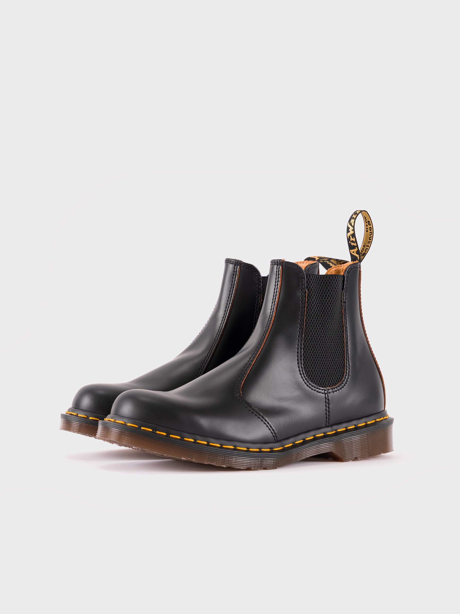 Dr Martens 2976 Vintage Made in England Chelsea Boots - Quilon Leather Black