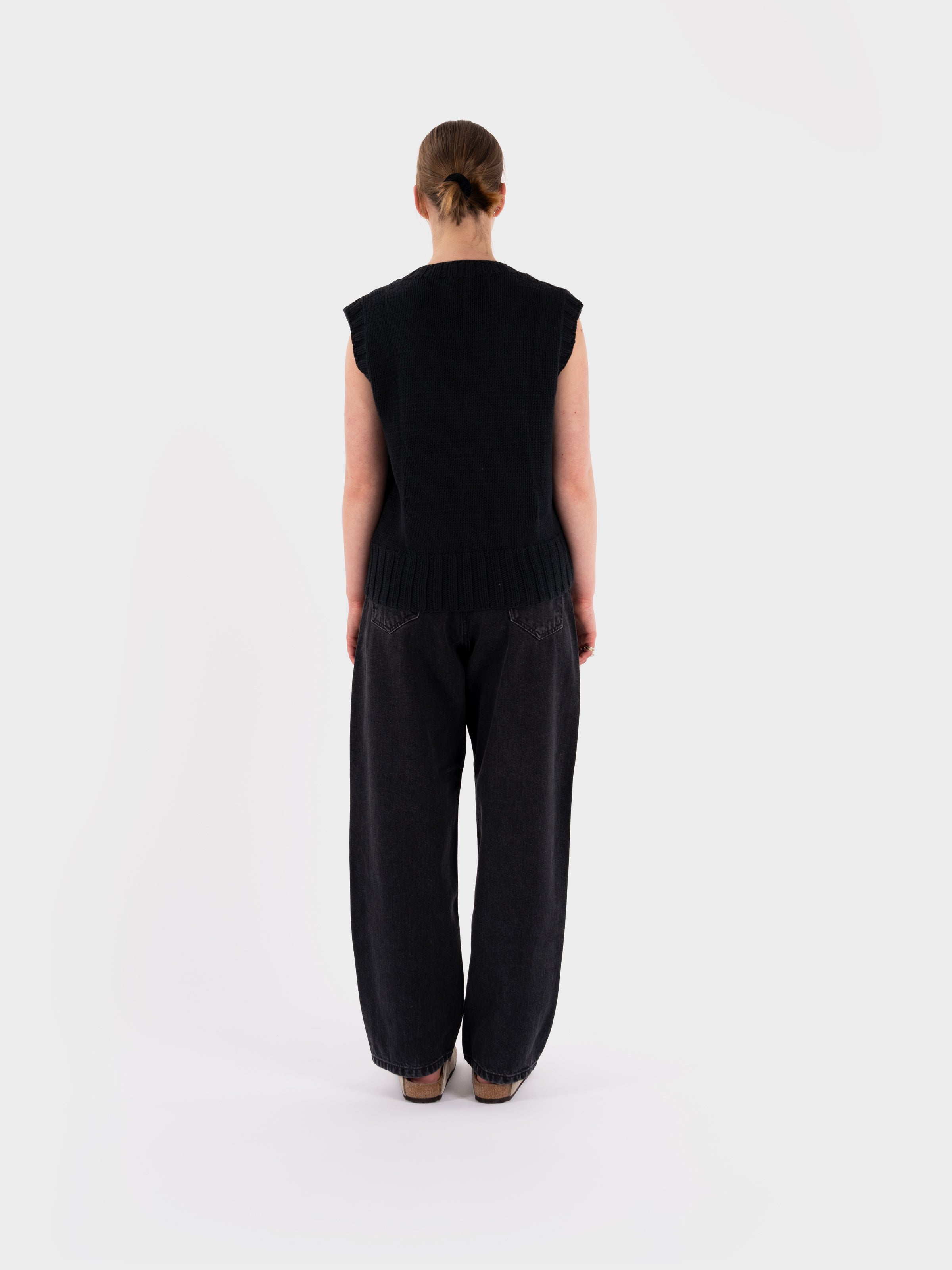 YMC Heidi Flower Vest - Black – Seven Stones