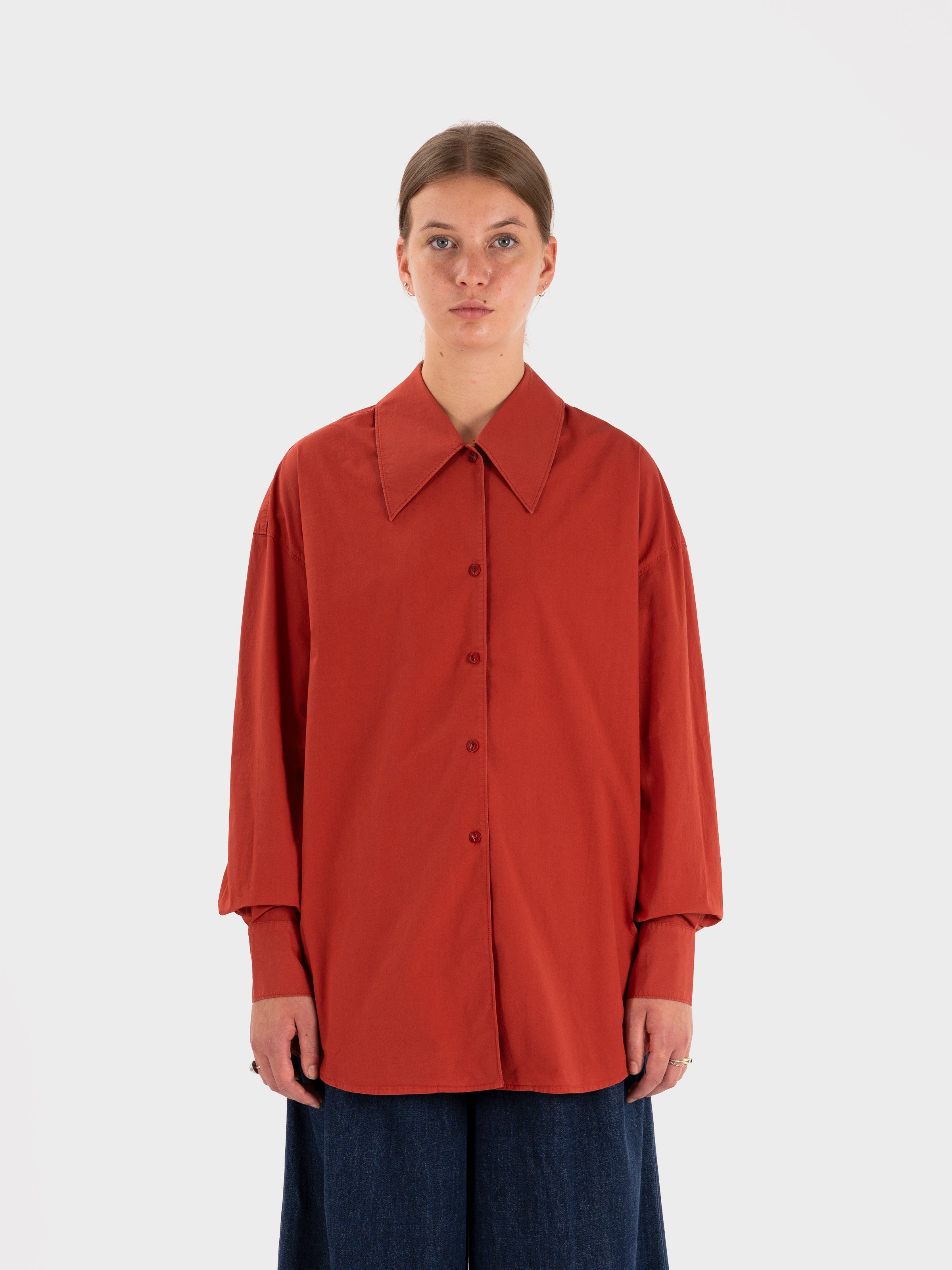 YMC Lena Shirt - Red – Seven Stones